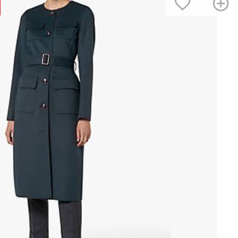 Lk Bennett Audry Belt Detail Collarless Coat